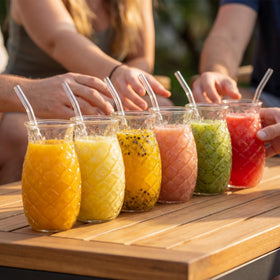 Acshio tropical style glassware blends retro and modern aesthetics