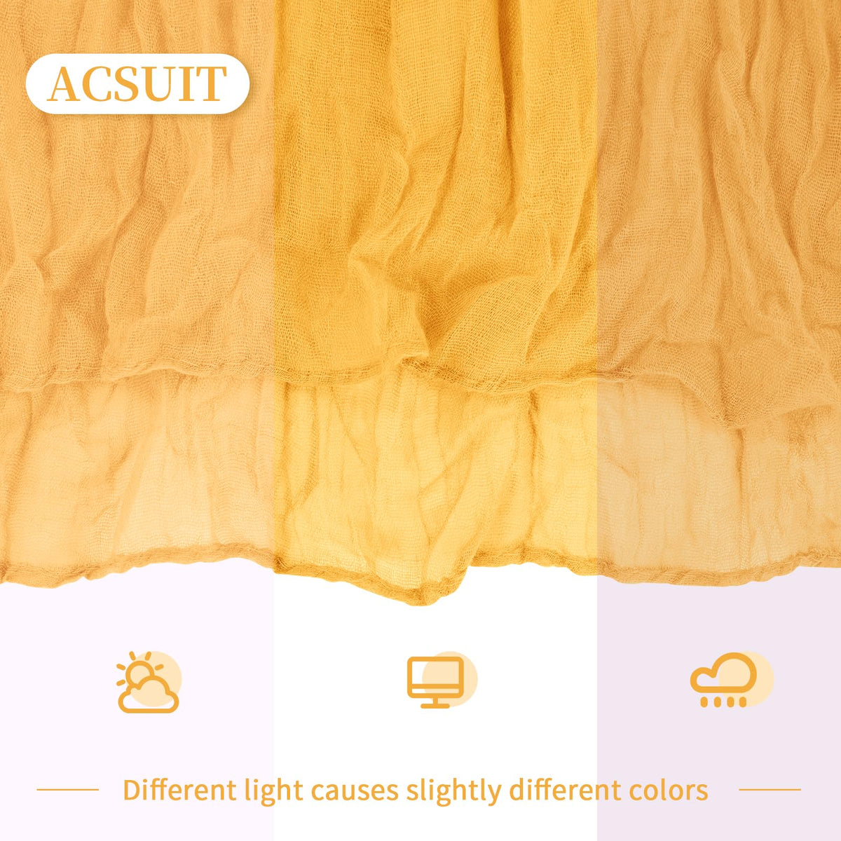 Gauze table runner from ACSUIT is easy to care for and maintains softness after washing.