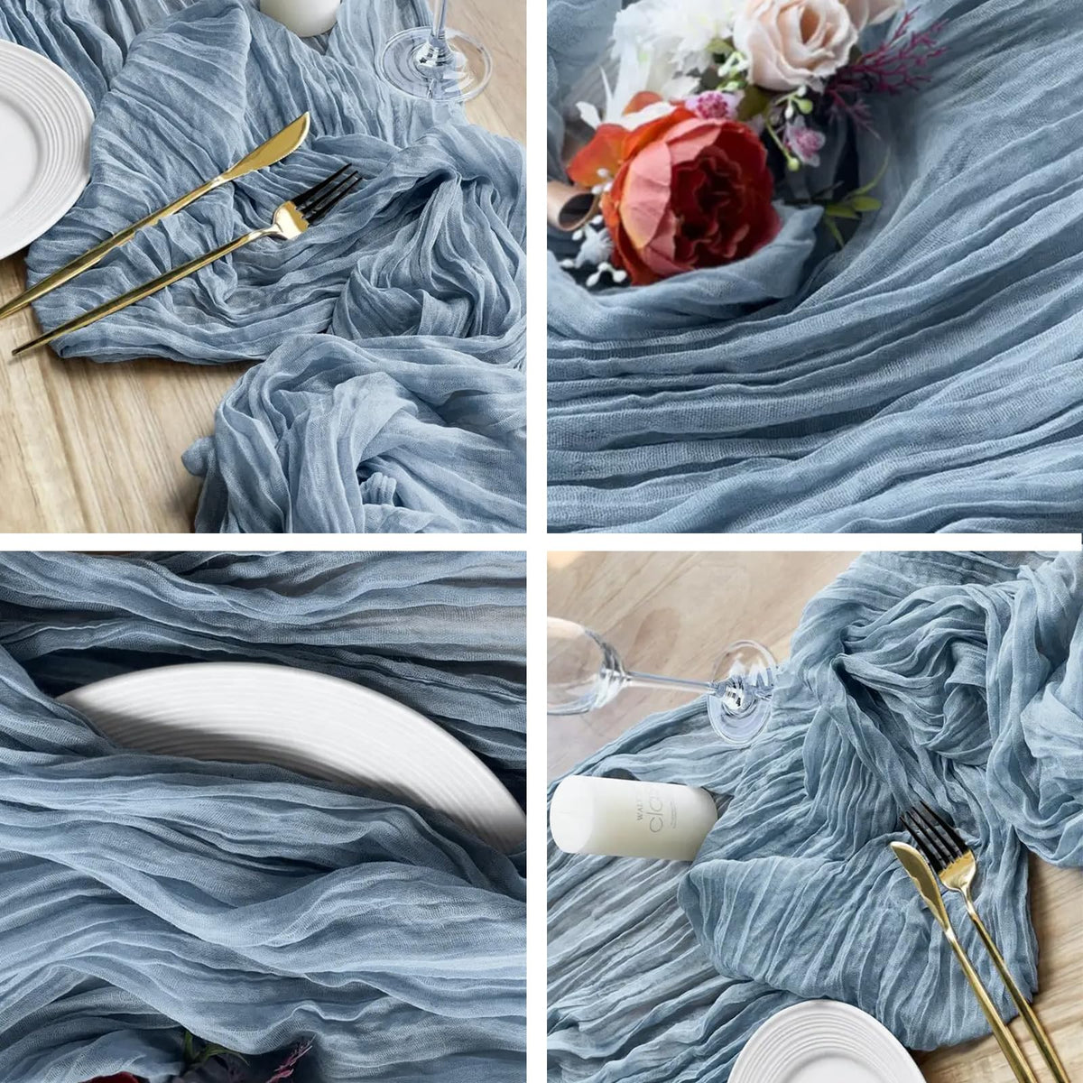 ACSUIT easy-care cheesecloth runner is reusable and machine washable