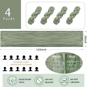 ACSUIT sage green cheesecloth texture close-up highlighting lightweight drape