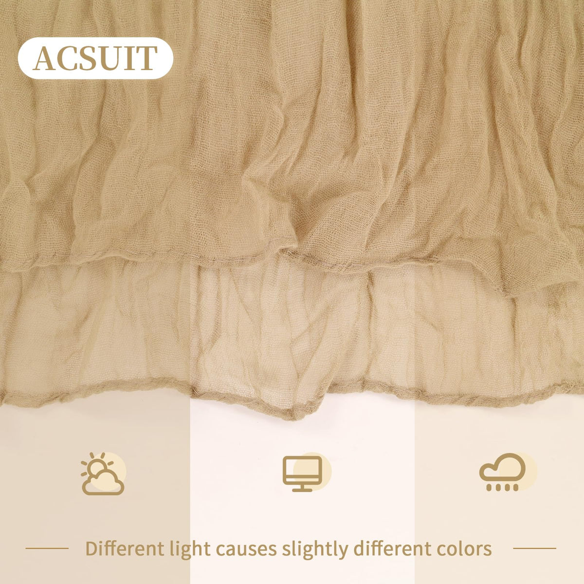Soft breathable gauze with beautiful folds enhances dining ambience.