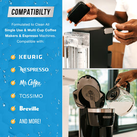 ACTIVE Cleaner compatibility icons image shows many brands compatible for versatile use.