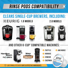 ACTIVE K-Cup cleaning pod inserted into Keurig for deep clean