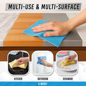 ACTIVE Swedish dishcloths 12-pack drying neatly after washing