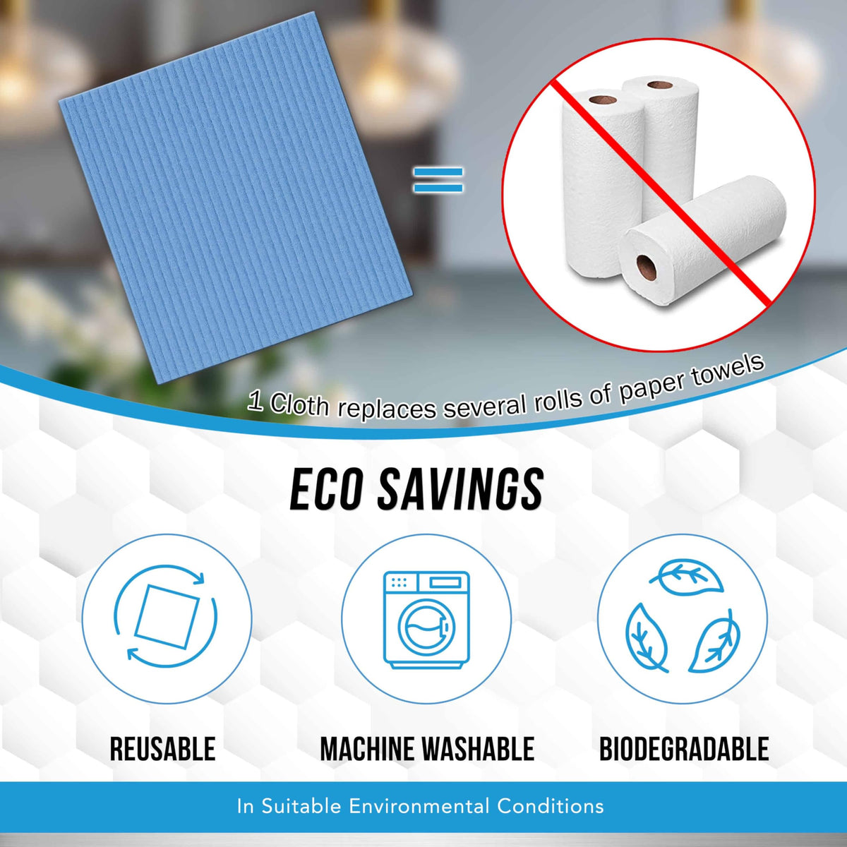 ACTIVE Swedish dishcloths 12-pack reusable towel alternative in action