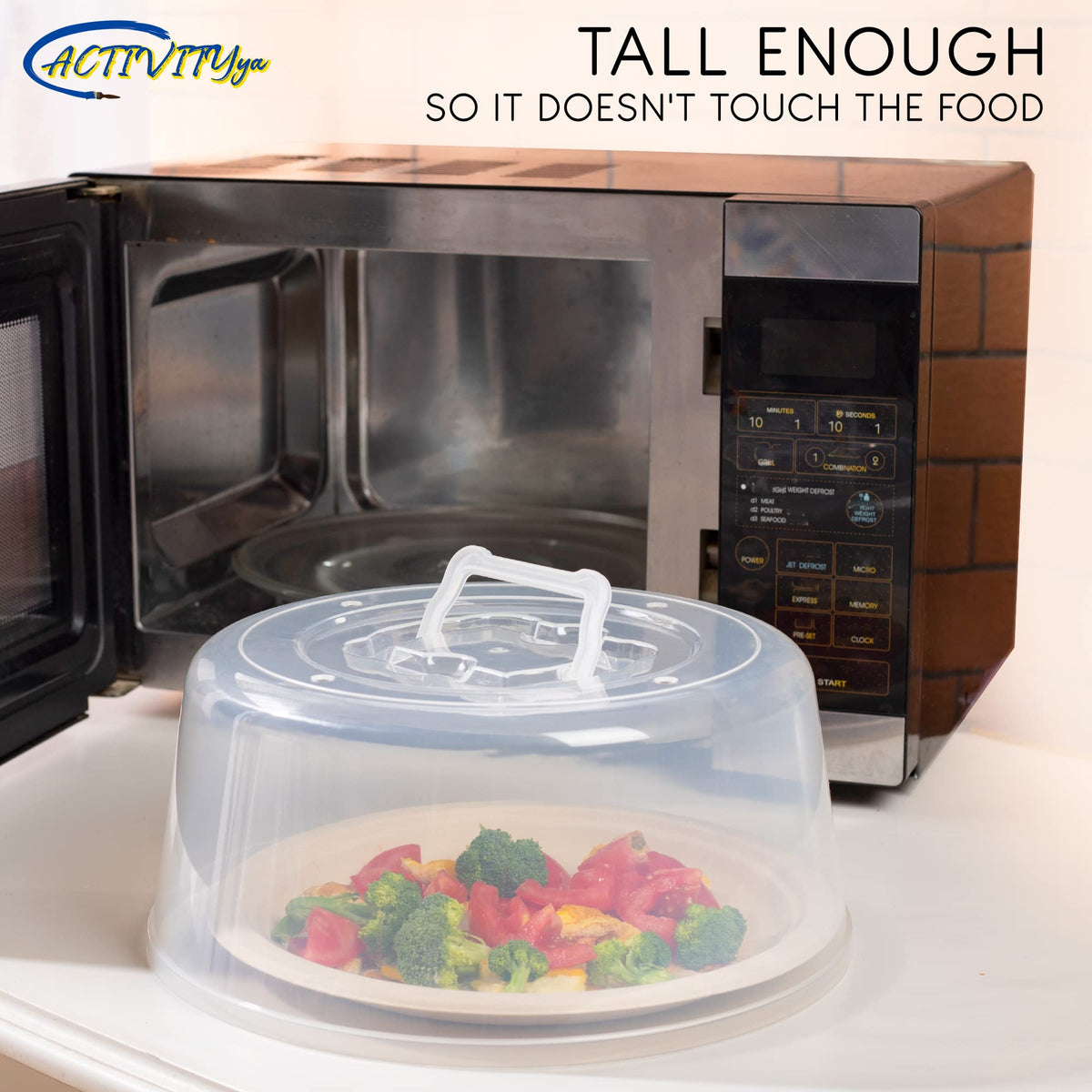 ACTIVITYYA easy-grip top-handle lid for safe, cool-to-touch lifting.