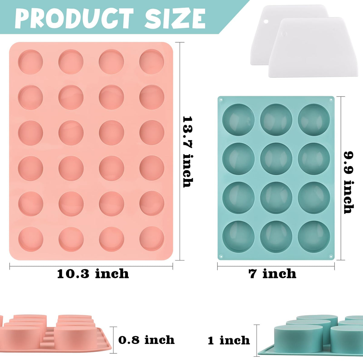 Actvty 12-cavity chocolate molds ensure even coating