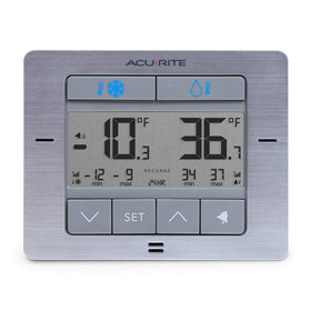 AcuRite magnetic fridge mounting back for easy placement and accessibility.