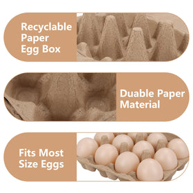 ACXFOND 3x4 cartons fit 12 eggs for easy retail labeling.