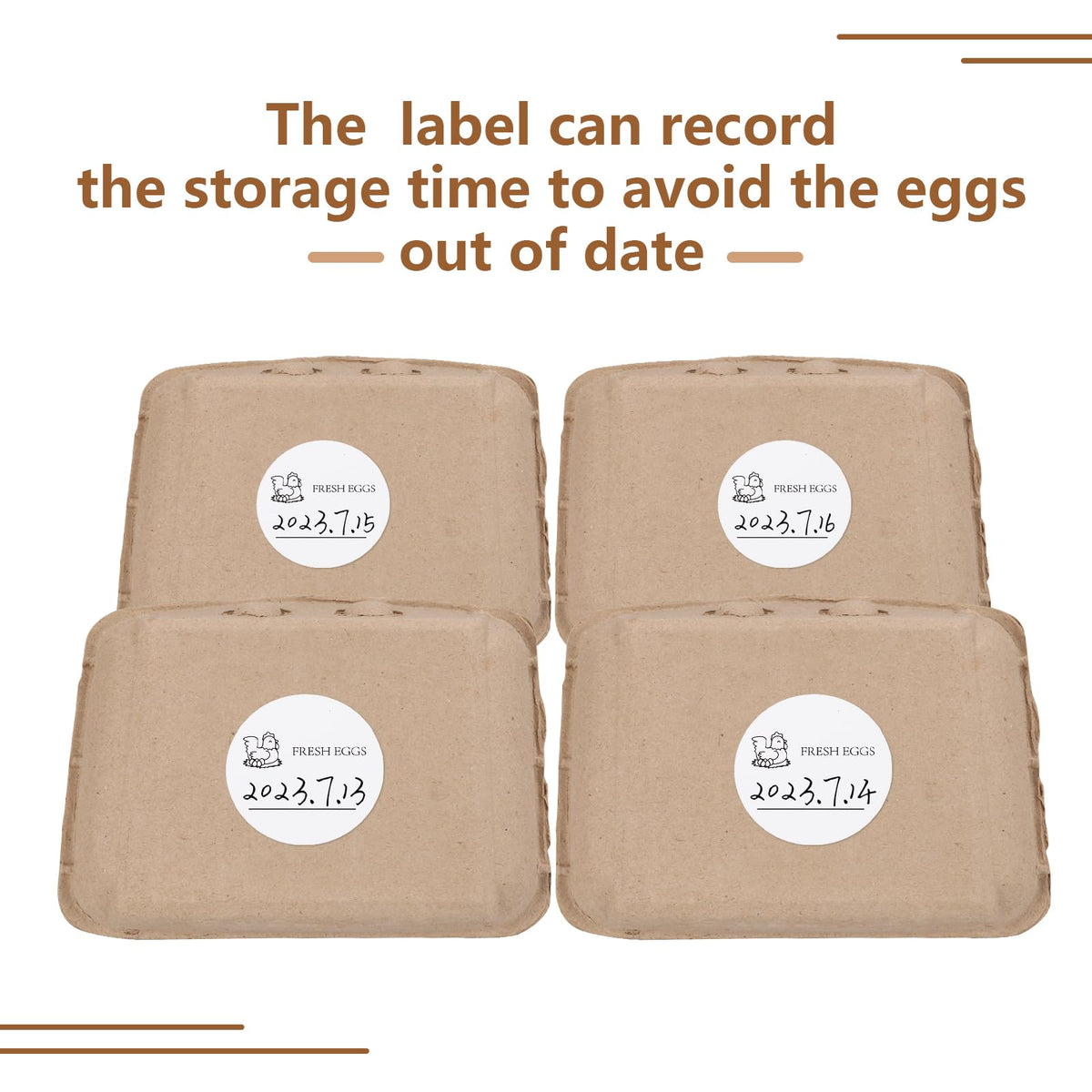 ACXFOND flip-top egg carton offers secure, stackable storage.