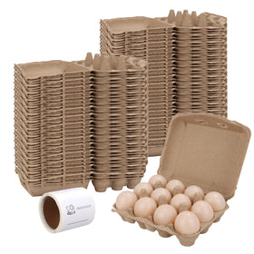 ACXFOND vintage egg cartons hold 12 eggs securely for farm-fresh eggs.