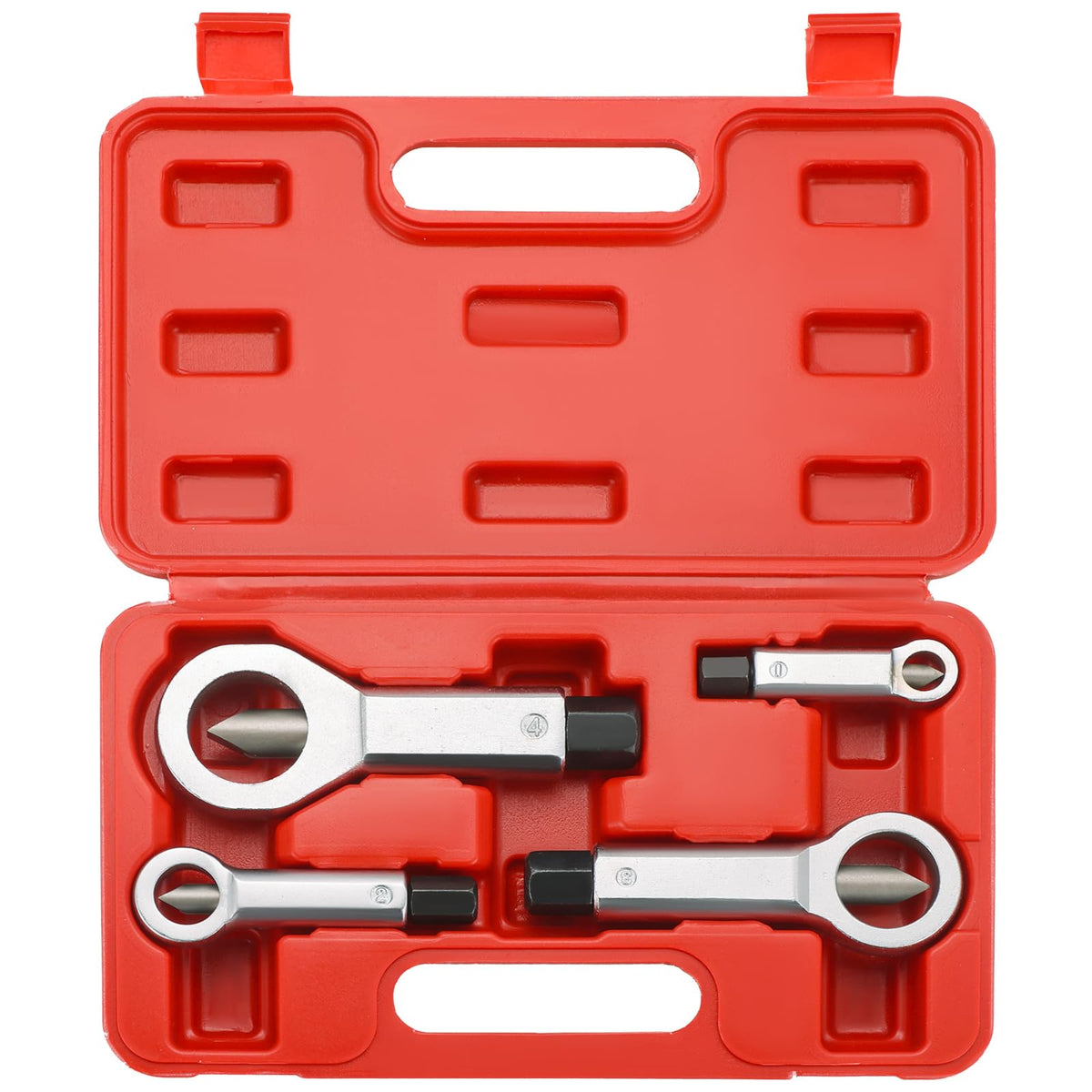 Acymner nut splitter set overview showing four versatile extractors for tough nuts.