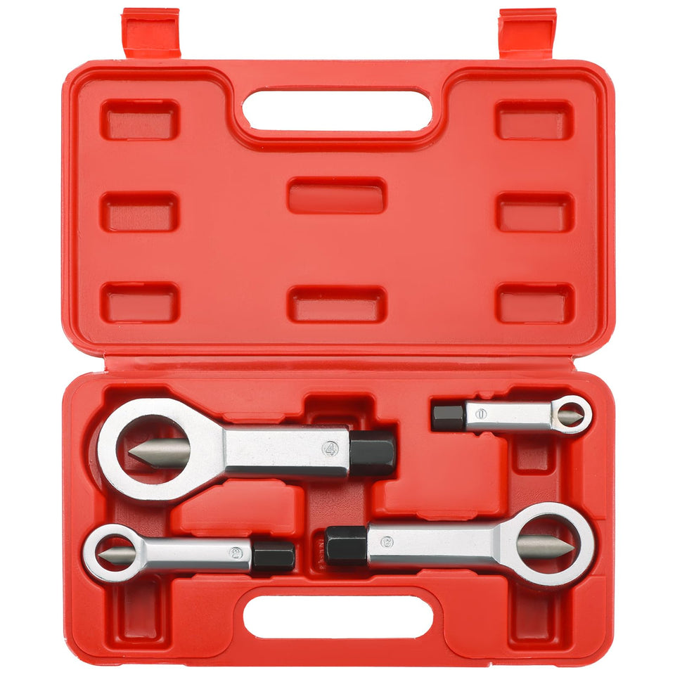 Acymner nut splitter set overview showing four versatile extractors for tough nuts.