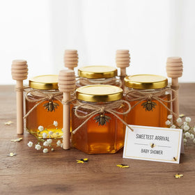 Adabocute bee charms and gift bags for wedding favors