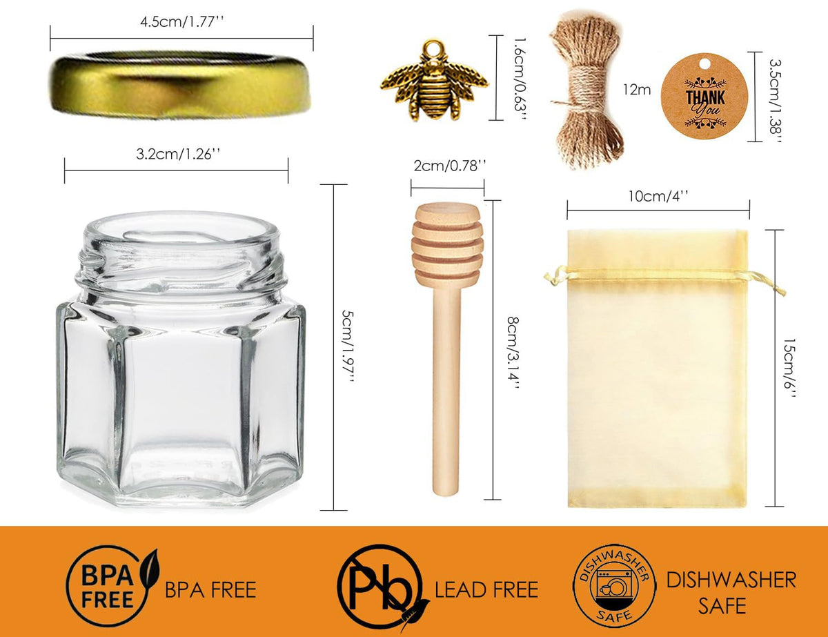 Adabocute bee pendant detail on jar enhances gift appeal