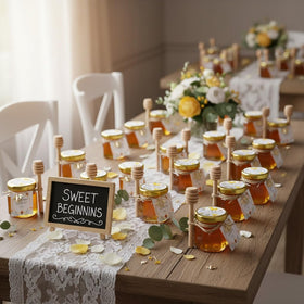 Adabocute bee pendants included for charming party keepsakes.