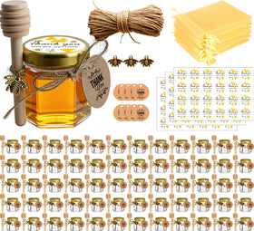 Adabocute honey jar with gold lid and dipper for gifting