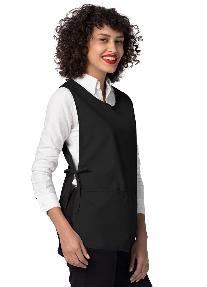 Full front and back coverage on Adar apron for protection.