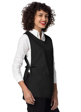 Full front and back coverage on Adar apron for protection.