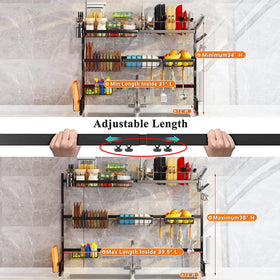 ADBIU snap-on dish drainer secured for quick, tool-free setup.