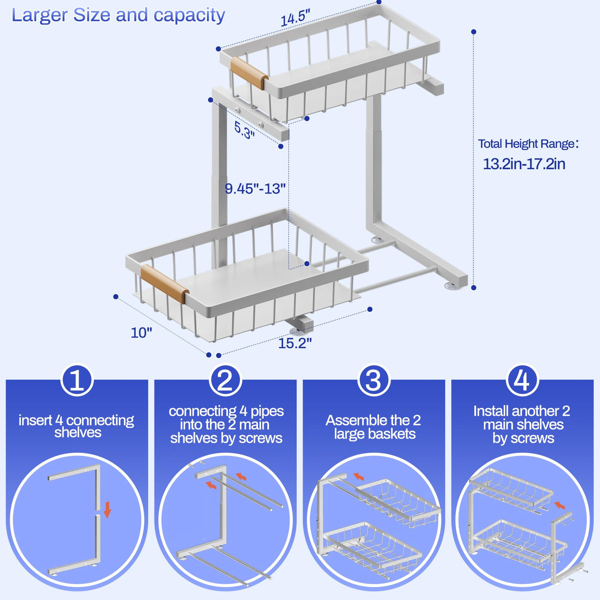 ADBIU adjustable height mechanism enabling flexible cabinet fit