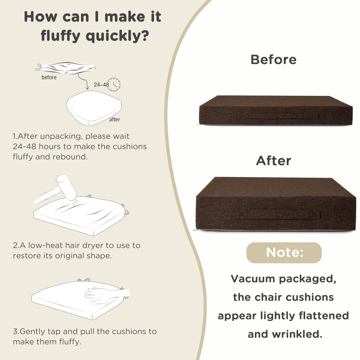 AddGrace cushion measures 20x20 inches for versatile chair compatibility.
