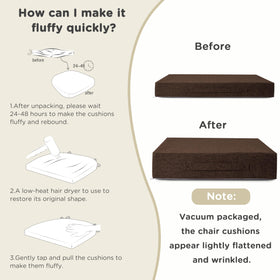 AddGrace cushion measures 20x20 inches for versatile chair compatibility.