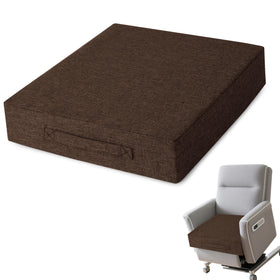 AddGrace recliner cushion with assembly view and carrying handle for easy transport.