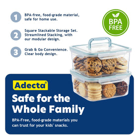 ADECTA microwave and dishwasher safe containers in blue