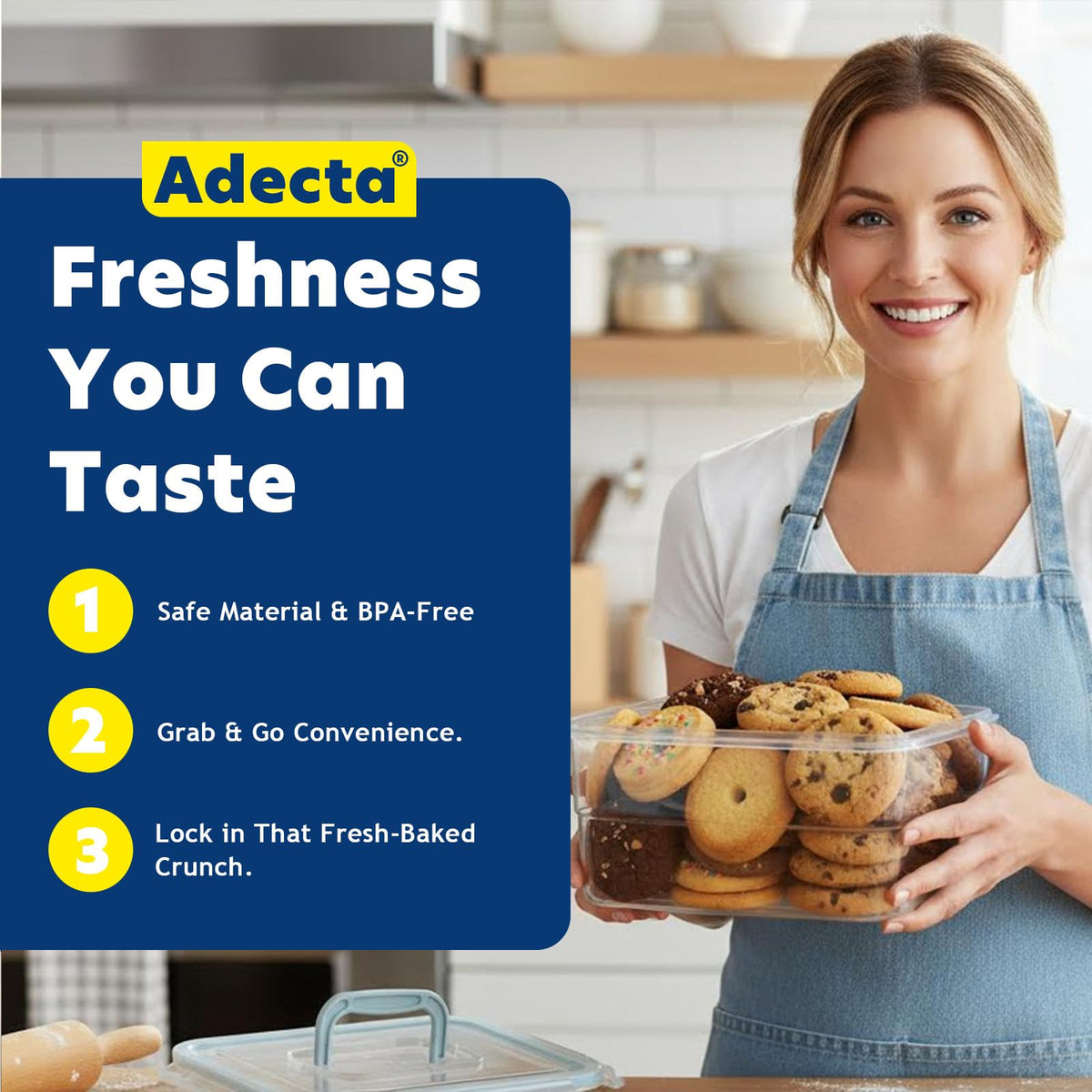 ADECTA silicone seal prevents leaks and preserves flavor