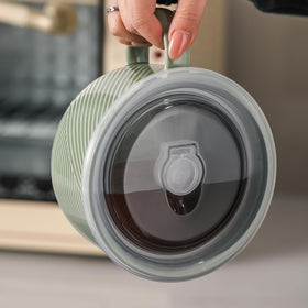 Adewnest pea green striped bowl, stylish and easy to clean
