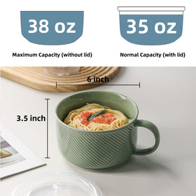 Adewnest oversized soup bowl with lid keeps leftovers fresh and warm