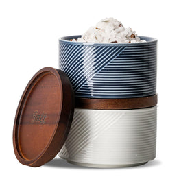 Adewnest salt-pepper-bowls-10oz wide opening for easy filling beside the stove