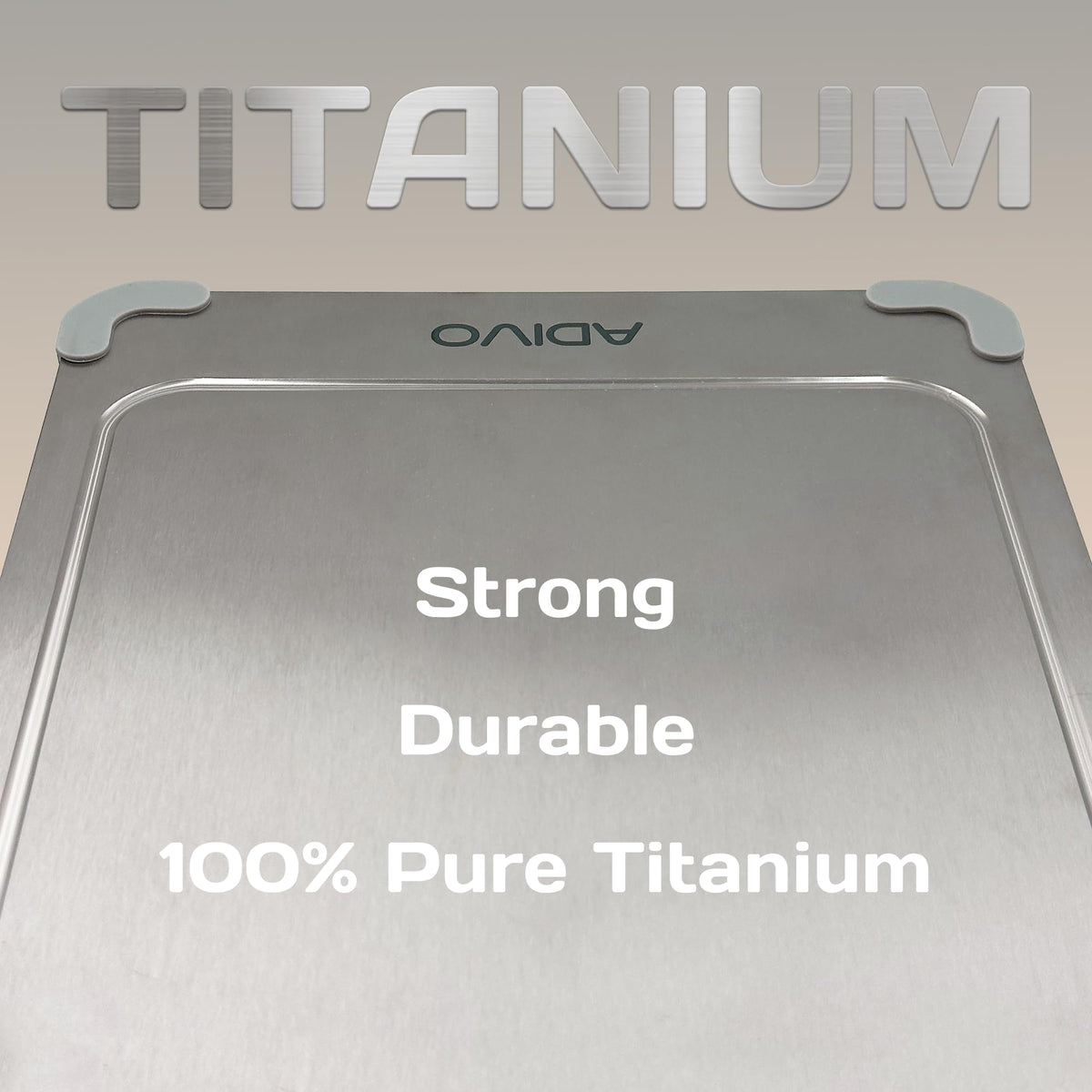 ADIVO durable titanium construction resists warping for long lasting performance.