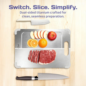 ADIVO cutting board non slip corner pads keep it steady during chopping.