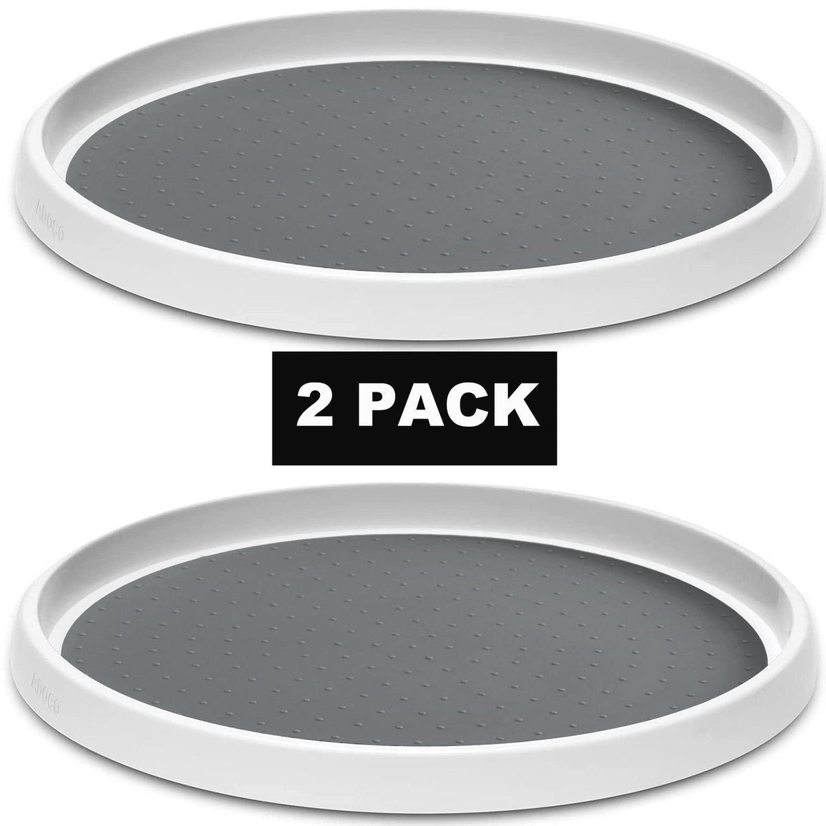 Adoco Lazy Susan in a kitchen cabinet in use for easy access.
