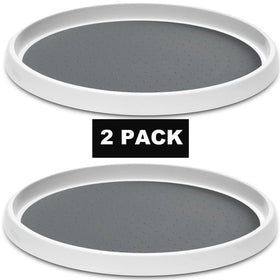 Adoco Lazy Susan in a kitchen cabinet in use for easy access.