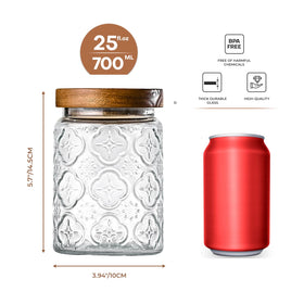 Adodeen stackable glass jars save space and organize pantry items