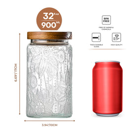 Adodeen stackable glass jars saving space in the cabinet.