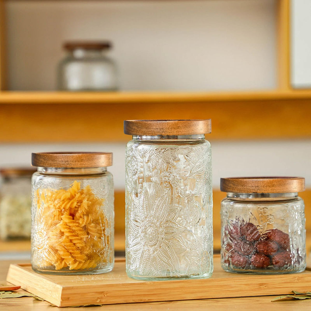 Adodeen wide-mouth glass jar designed for easy cleaning access.