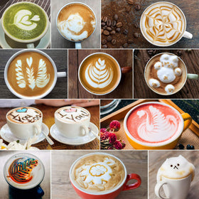 Adorever home coffee bar setup featuring milk pitcher and latte art pen