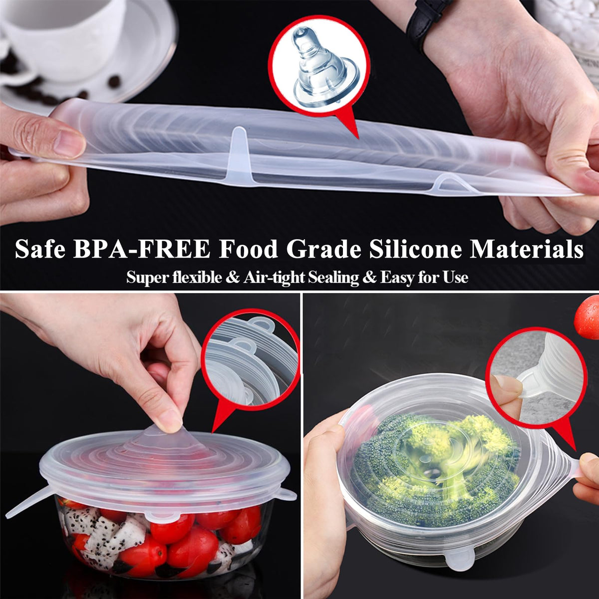 Adpartner silicone lids are dishwasher-safe for easy cleaning.