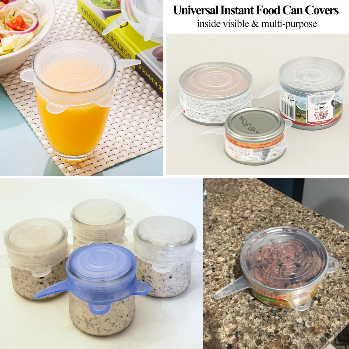 Adpartner 2.6-inch lids sealing a pet food can securely.