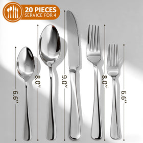 Adreva dinner knives in stainless steel designed for daily use.