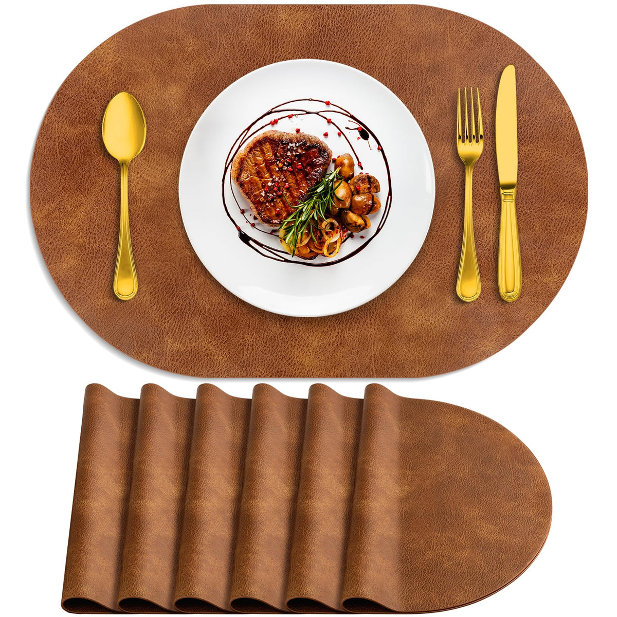 ADRIMER oval heat-resistant placemats protect tables during meals