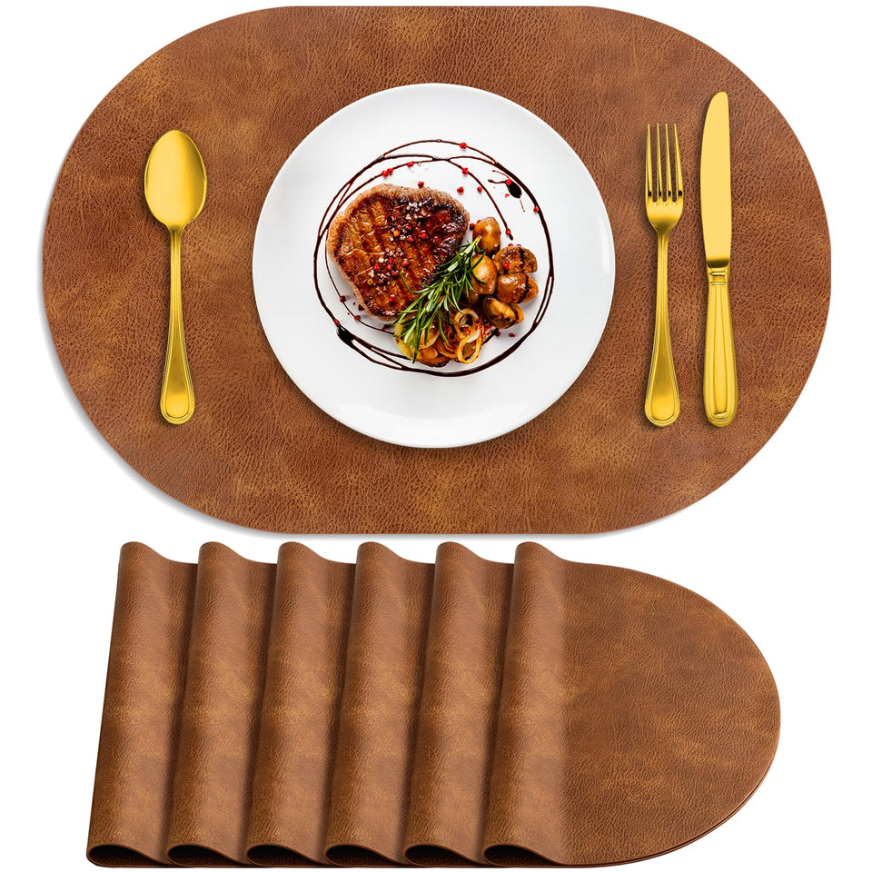 ADRIMER oval heat-resistant placemats protect tables during meals