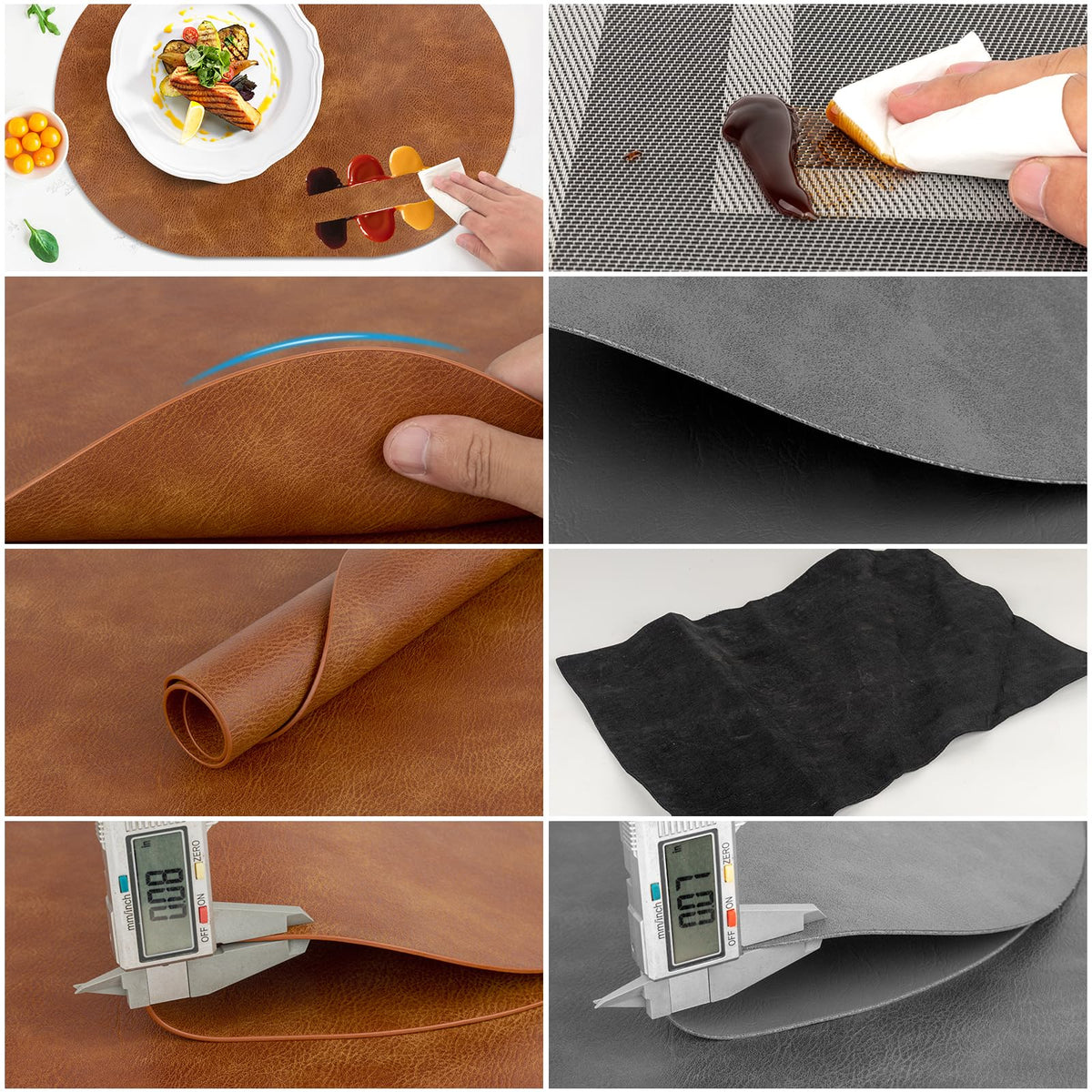 ADRIMER turmeric brown placemats add warmth and sophistication to dining