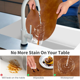 ADRIMER waterproof and oil-proof placemats help keep spills contained