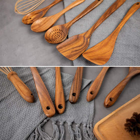 ADT AIUHI wooden spoons ready for sauce stirring and serving.