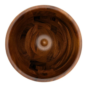 ADVANCEDSIL premium walnut bowl interior stainless steel provides easy mixing and quick cleanup.